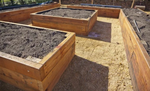 Timber Sleeper Flowerbeds