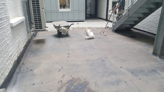 Preparing courtyard for resin bound surfacing