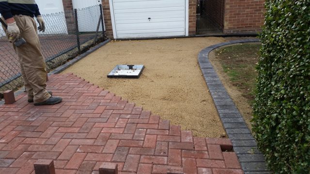 Block-paved driveway